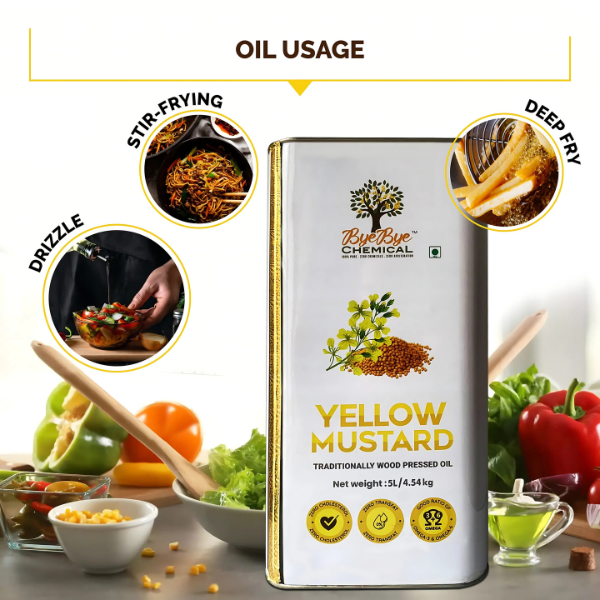 Wood Pressed Yellow Mustard Oil