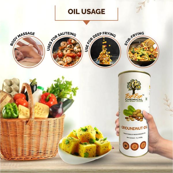 Wood Pressed Groundnut Oil