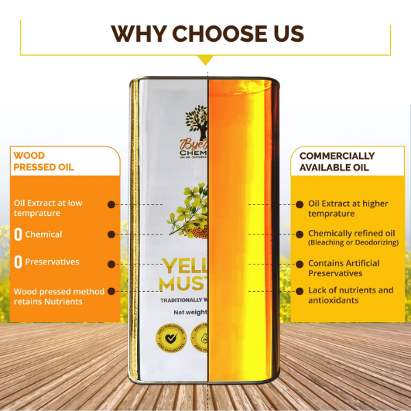 Wood Pressed Yellow Mustard Oil
