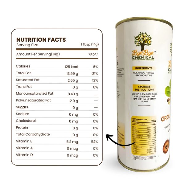 Wood Pressed Groundnut Oil