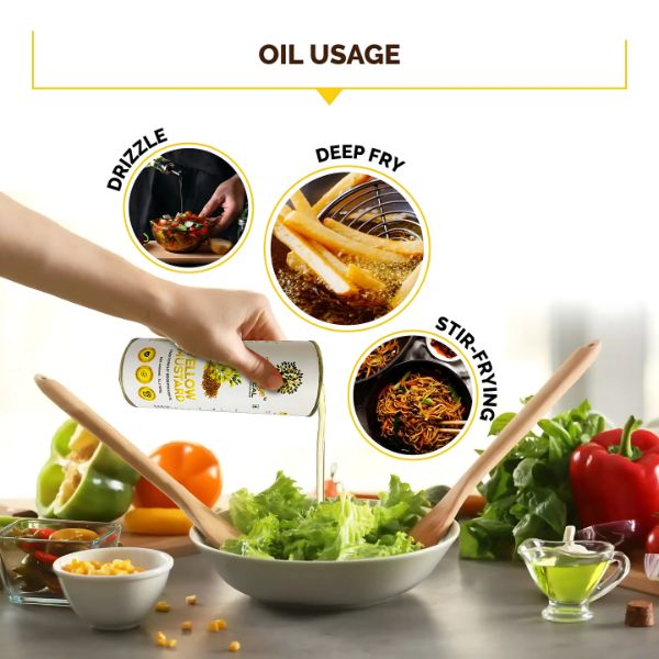 Wood Pressed Yellow Mustard Oil